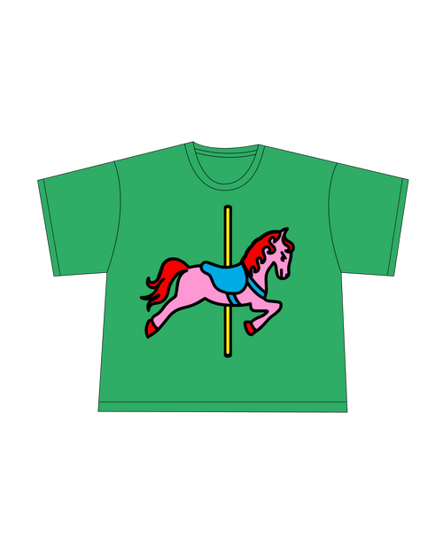Camiseta oversize Caballito verde de viruslove