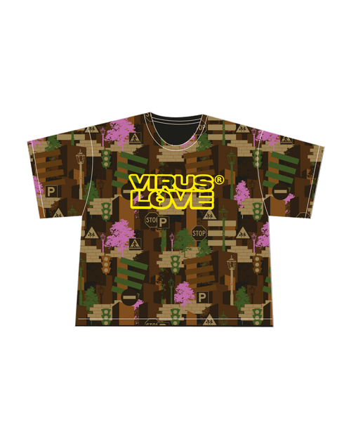 Camiseta oversize Camuflaje Ciudad de viruslove, edición limitada